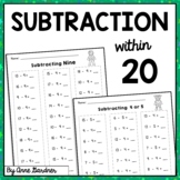 1st & 2nd Grade Subtraction Fact Fluency Practice Workshee