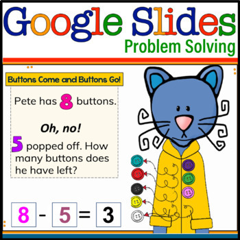 Preview of Subtraction Problem Solving | Google Slides | Distance learning