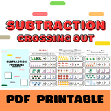 Subtraction Crossing Out within 10  worksheet