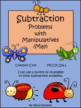 Preview of Insects Subtraction | Spring | Summer | Worksheets | Math Manipulatives