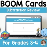Subtraction Review SELF-GRADING BOOM Deck -Grades 3-4: Set
