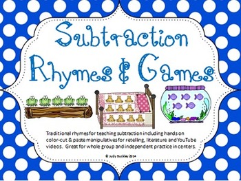 Preview of Subtraction Rhymes, Games and Centers
