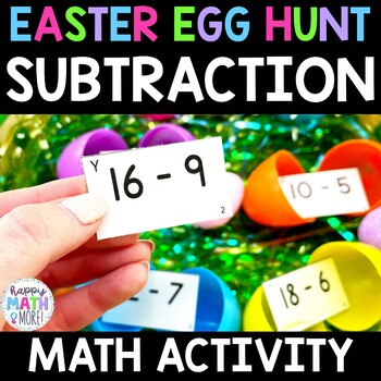Preview of Subtraction Scoot Easter Egg Hunt Math Activity