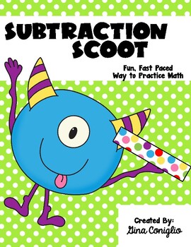 Preview of Subtraction Scoot Game