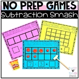 Subtraction Smash Math Center for Numbers 5 10 and 20