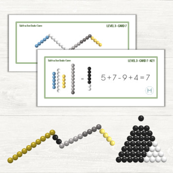 Addition Snake Game Task Cards – themodernmontessoriguide