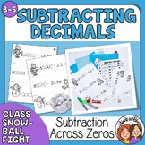 Subtraction Snow ball Fight! Fun Holiday Activity - Subtra
