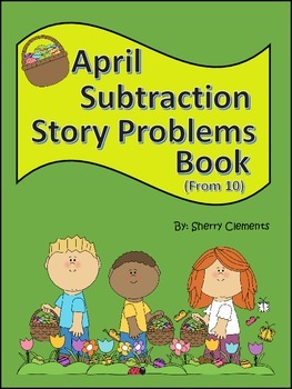 Preview of Spring Subtraction Word Problems | Worksheets | Number Line | Book