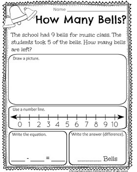 1st Grade Subtraction Word Problems By Planning Playtime Tpt