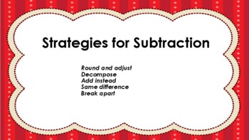 Preview of Subtraction Strategies