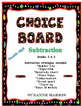 Preview of Subtraction Strategies Choice Board