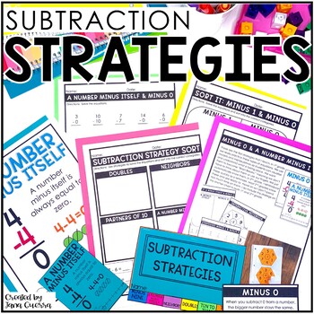 Preview of Subtraction Strategies | Math Fact Fluency for 1st and 2nd Grade