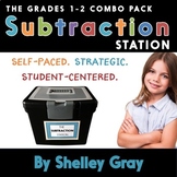 Subtraction Strategies and Fact Fluency Station for 1st an