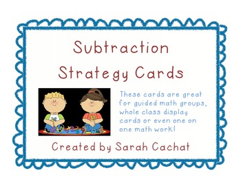 Preview of Subtraction Strategy Cards for Fact Fluency