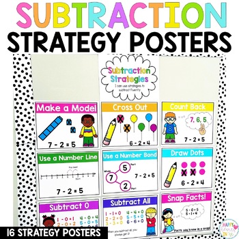 Preview of Subtraction Strategy Posters First Grade Math Subtraction Strategies