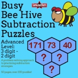 Subtraction Strategy Practice Puzzles: Double Digit Minus 