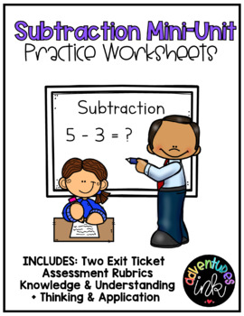Preview of Subtraction Strategy Worksheets (K-2)
