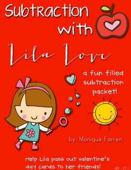 Preview of Subtraction ( Subtraction with Lila Love Valentine's Day Packet)