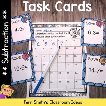 Preview of Subtraction Task Cards