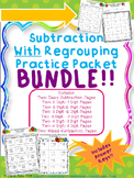 Subtraction WITH Regrouping Bundle