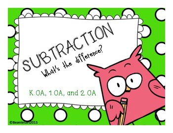 Preview of Subtraction:  What's The Difference?