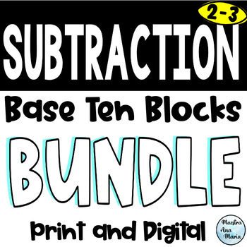 Preview of Subtraction With Base Ten Blocks - Subtraction With Regrouping