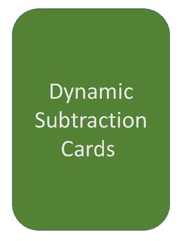 Preview of Subtraction With Regrouping / Dynamic Subtraction Problem Cards
