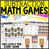 Subtraction With Regrouping Games - 2 Digit 3 Digit, No Prep