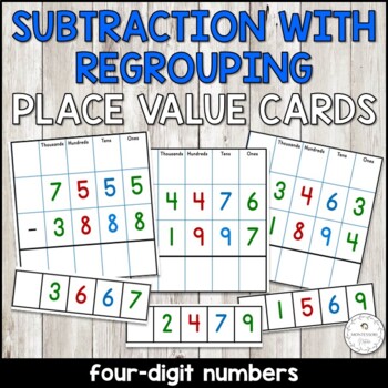 Preview of Subtraction With Regrouping Place Value Operation Four - Digit Numbers