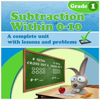 Preview of Subtraction Within 0-10, Grade 1 (Distance Learning)