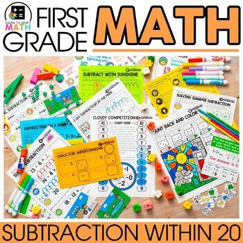 Subtraction Within 10 & 20 Unit - Activities, Worksheets & More - 1st ...
