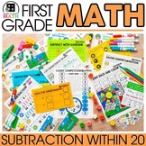 Subtraction Within 10 & 20 Unit - Activities, Worksheets &