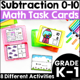 Subtraction Within 10 Math Task Cards Single Digit Practic
