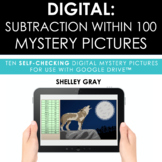Subtraction Within 100 DIGITAL Mystery Pictures