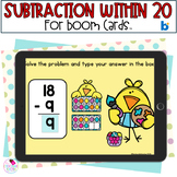 Subtraction - Spring Math - Easter - BOOM Cards™