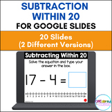 Subtraction Within 20 for Google Slides