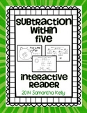 Subtraction Within 5 Interactive Reader
