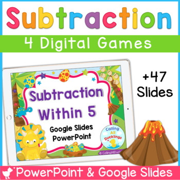 Preview of Subtraction Within 5 Digital | Google Slides | PowerPoint