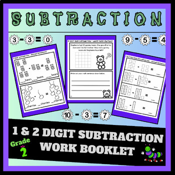 Preview of Subtraction Word Problem Work Booklet