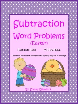 Preview of Easter Subtraction Word Problems | Spring