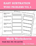 Subtraction Word Problems Maths Worksheets Vol 4