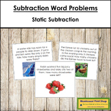 Subtraction Word Problems Set 1 - Static Subtraction Math 