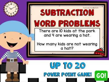 Preview of Subtraction Word Problems Up to20 PowerPoint Game