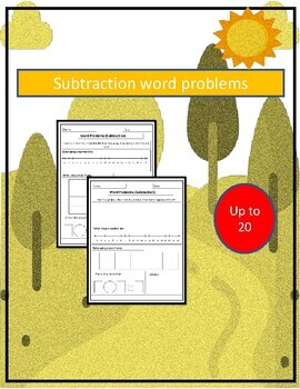 Preview of Subtraction Word Problems Worksheets up to 20