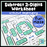 Subtraction Worksheet 2-Digit without Regrouping