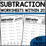 Subtraction Within 20 Worksheets | 1st Grade Math Subtract
