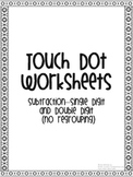 Subtraction Worksheets-Touch Dots (Single/Double Digit-no 
