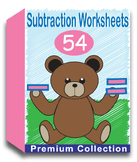 Subtraction Worksheets for Kindergarten (54 Worksheets) No Prep