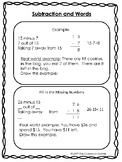 Subtraction Terminology Notes and Practice