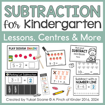 Preview of Subtraction for Kindergarten: Centres, Printables & More